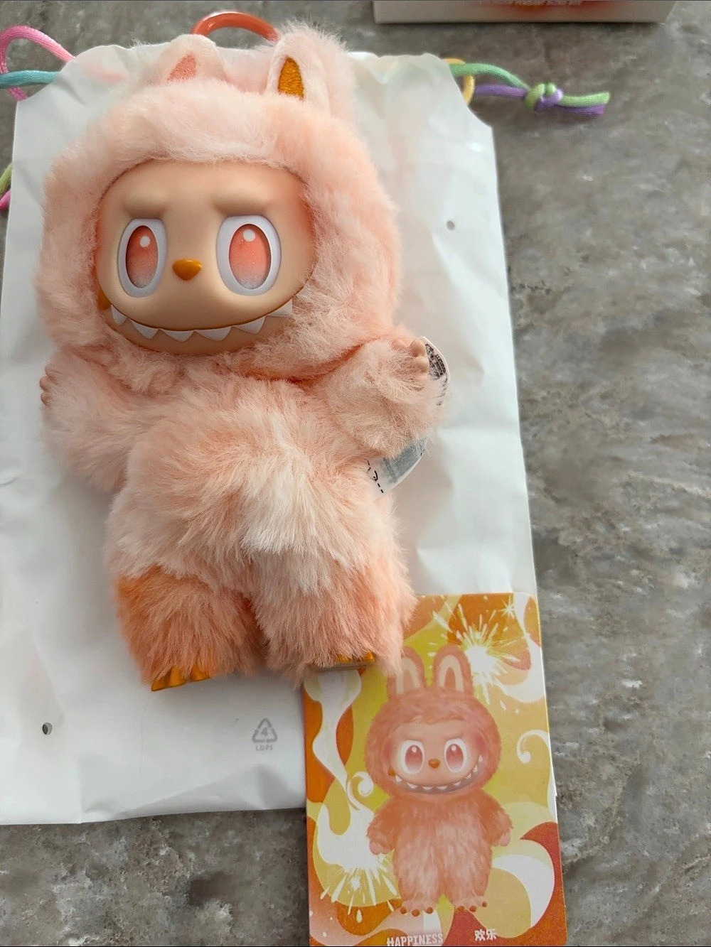 POP MART THE MONSTERS Big into Energy Series Happiness Plush Keychain